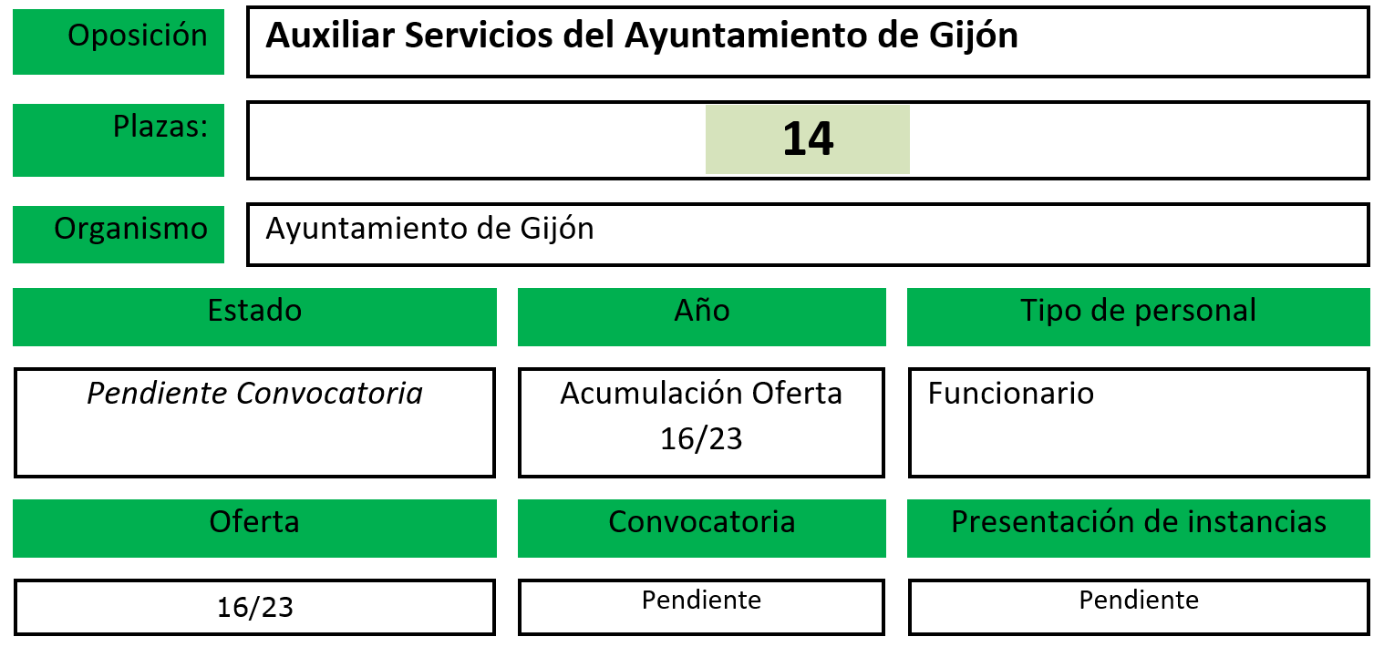 Auxiliar de Servicios del Ayuntamiento de Gijón
